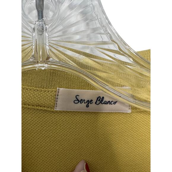 Serge Blanco Men's Yellow Preppy Slim Fit Short Sleeve Polo Shirt Size XL‎ - Picture 3 of 12